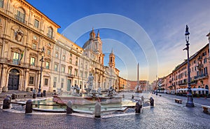 Piazza Navona in the morning. Rome. Italy.