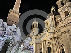 Piazza Navona at night (Rome, Italy)