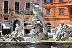 Piazza Navona, Rome, Italy, the Fountain of