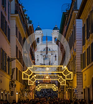 Piazza Navona in Rome during Christmas time.