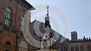 Piazza Nettuno in Bologna - Emilia Romagna - Italy