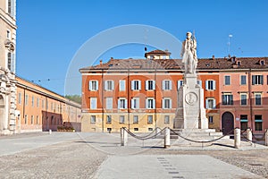 Piazza Roma and monument to Vincenzo Borelli, Modena photo