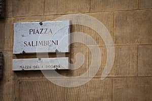 Piazza Salimbeni in Siena, Tuscany