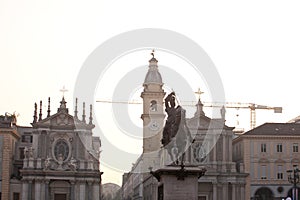 Piazza San Carlo - royal square in Turin photo