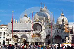 Piazza San Marco and basilica in Venice, Italy