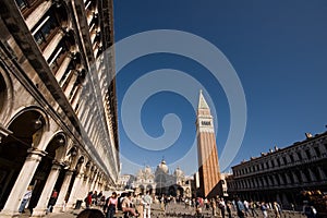 Piazza san marco and campanile photo
