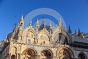 Piazza San Marco with Campanile, Basilika San Marco and Doge Palace. Venice, Italy