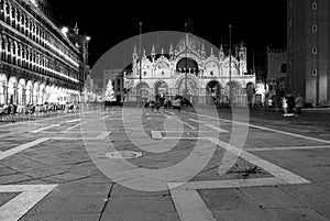 Piazza San Marco next to the Campanile, Basilika San Marco and Doge Palace. Venice, Italy