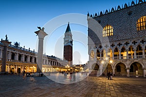 Piazza San Marco at night in Venice