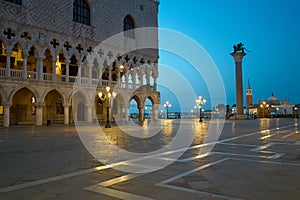 Piazza San Marco at night Venice.