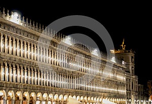 Piazza San Marco - St Marc`s Square - Venice at night