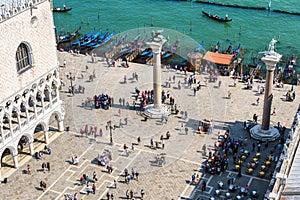 Piazza San Marco, or St Mark`s Square, in Venice, Italy