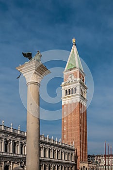 Piazza San Marco St Mark`s Square, Venice, Veneto region, a UNESCO World Heritage Site, northeastern Italy