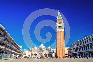 Piazza San Marco St Mark Square in Venice, Patriarchal Cathedral Basilica of Saint Mark Archdiocese