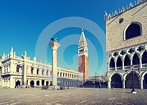 Piazza San Marko in early morning, Venice, Italy