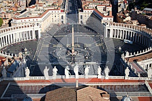 Piazza San Pietro or St Peter square, Vatican City, Rome, Italy