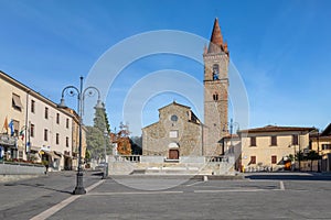 Piazza Sant Agostino in Arezzo, Italy photo