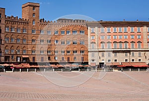 Piazza in Siena, Tuscany