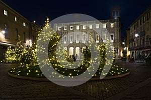 Piazza Vecchia Bergamo alta.alta, December 2019.