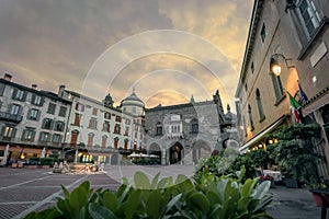 Piazza Vecchia in Bergamo. Italy photo