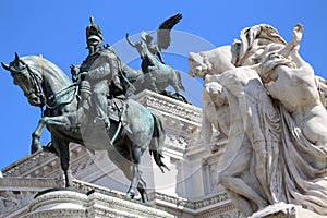 The Piazza Venezia, Vittorio Emanuele, Monument for Victor Emenuel II, in Rome, Italy