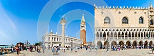 Piazzetta San Marco with Doge's Palace and Campanile, Venice, Italy