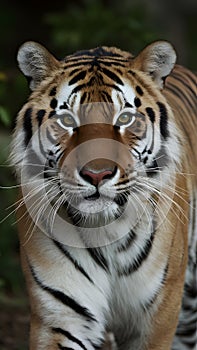 Pic Bengal tigers fierce gaze showcases majestic pattern in striped fur