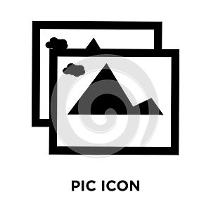 Pic icon vector isolated on white background, logo concept of Pi