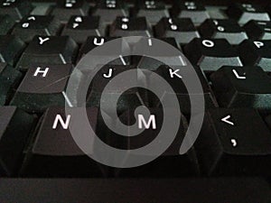 Pic of a keyboard black and white image