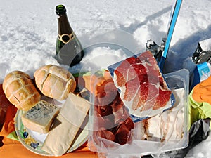 Pic nic on the snow photo