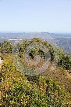 Pic Saint Loup and its countryside in Occitanie, France