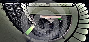 Spiral staircase looking down from above