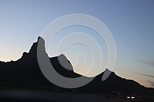 Picacho Peak silhouette 5431