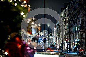 Picadilly decorated for Christmas, London photo