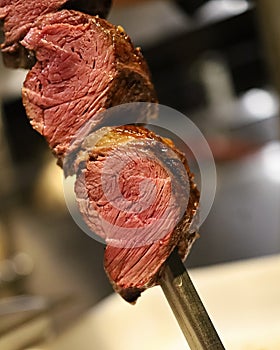 Picanha is a BBQ Steak meat grilled in charcoal.