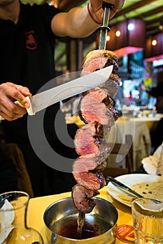 Picanha, traditional Brazilian barbecue. photo