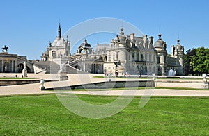 Picardie, the picturesque castle of Chantilly in Oise