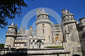 Picardie, the picturesque castle of Pierrefonds in Oise