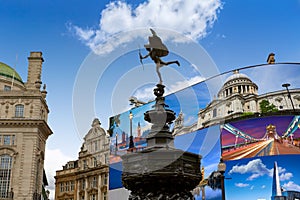 Piccadilly Circus London digital photomount photo