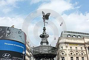 Piccadilly Circus and Statue of Eros, London