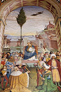 Piccolomini library, Siena, Tuscany, Italy