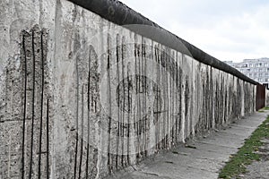 The pice of Berlin Wall in Berlin, Germany
