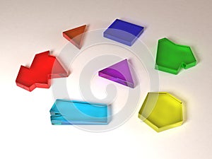 Pices of Colores Glass photo