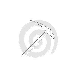 Pick axe. flat vector icon