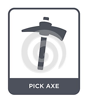 pick axe icon in trendy design style. pick axe icon isolated on white background. pick axe vector icon simple and modern flat