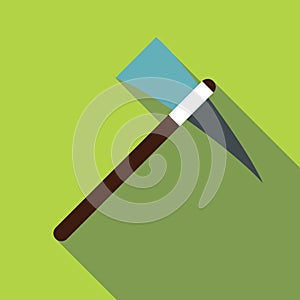 Pick axe tool icon, flat style