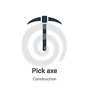 Pick axe vector icon on white background. Flat vector pick axe icon symbol sign from modern construction collection for mobile