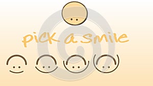 Pick a smile writing and moving animation