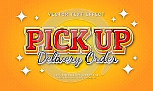 Pick up editable text effect with promotion sale banner theme