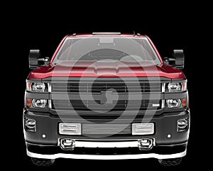 Pick-Up Truck isolated on background. 3d rendering - illustration